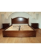  Кровать TM Matrason Josephine 140x190 ольха с 4-мя ящиками на направляющих светлый орех-К Cтандартное Без патины До пола(для кроватей без ниши)