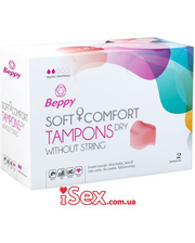  Тампоны Soft Comfort Tampons Wet Without String, 2 шт фото 1880850101