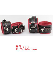  Черно-красный комплект наручников и понож Scappa фото 1411932011