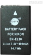 Nikon EN-EL20 Усиленный Аккумулятор 1900mАh для фотокамер EN-EL20 (аналог), Li-ion.