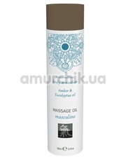 Hot Массажное масло Shiatsu Massage Oil Masculine Amber & Eucalyptus Oil - янтарь и эвкалипт, 100 мл фото 648797246