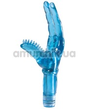 NMC Вибратор клиторальный и точки G Two Finger Juice Junky, голубой фото 3605363680