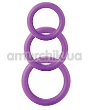 NMC Набор эрекционных колец Cock&Ball Rings Rubber Set, 3 шт фиолетовый фото 2662875556
