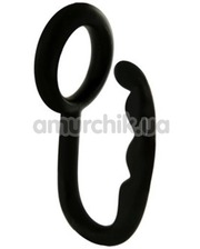 Orion Эрекционное кольцо со стимулятором простаты Mr.Hook, черное фото 3144658908