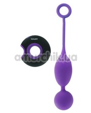 Joy Toy Вагинальные шарики с вибрацией Caresse Embrace 2, фиолетовые фото 4215860942