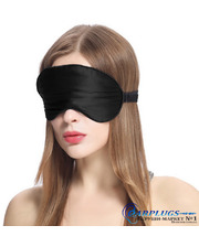  Шёлковая маска для сна (маскадля сна из шелка), black фото 1119646966