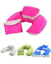  Дорожная подушка для путешествий с подголовником + чехол, розовый цвет фото 3827251715