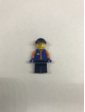Lego Сотрудник арктической станции в оранжевой кофте синей жилетке с бейджем