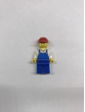 Lego Строитель в синем комбинезоне и в красной строительной каске