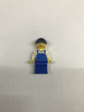 Lego Парень в синем комбинезоне и белой майке