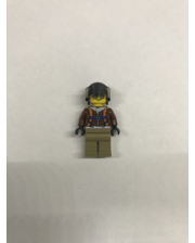 Lego Парень в коричневой куртке с альпенийским снаряжением фото 1044411703