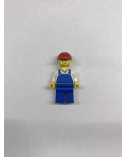 Lego Строитель в синем комбинезоне и в красной строительной каске фото 601330578