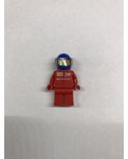 Lego Парень гонщик в красной форме и синий шлем фото 4046664840