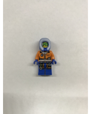 Lego Сотрудник арктической станции в оранжевой куртке с синим капюшоном фото 1251033878