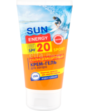 Sun Energy Sport. Солнцезащитный крем-гель для загара водостойкий SPF 20 150 мл фото 3018262069