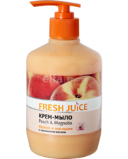 Fresh Juice Крем-мыло с дозатором. Персик и магнолия с увлажняющим молочком 460 мл фото 1829059444