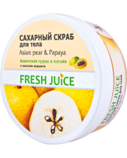 Fresh Juice Сахарный скраб для тела. Азиатская груша и папайя 225 мл фото 2304527350