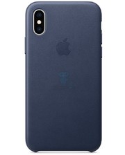 Apple iPhone XS Leather Case - Midnight Blue (MRWN2) фото 2287809308