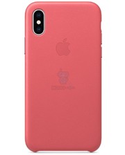 Apple iPhone XS Leather Case - Peony Pink (MTEU2) фото 4082930722