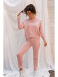  Вязаный костюм с джемпером over-size LUREX - розовый цвет, M (есть размеры)