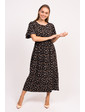  Длинное цветочное платье LUREX - черный цвет, M (есть размеры)