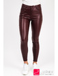  Бордовые стрейчевые брюки под кожу Eleganth Deluxe - бордо цвет, 36р (есть размеры)