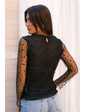  Прозрачная блуза из фатина Hello Kiss! - черный цвет, S/M (есть размеры)