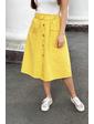  Модная юбка-миди с накладными карманами LUREX - желтый цвет, M (есть размеры)