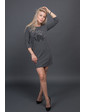  Модная туника с декором из бусин Free Still - темно-серый цвет, XL (есть размеры)