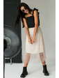  Фатиновая юбка с блестками LUREX - кофейный цвет, S (есть размеры)