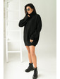  Платье-свитер с хомутом вязаное LUREX - черный цвет, S (есть размеры)