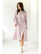  Элегантное платье однотонное с пояссом LUREX - розовый цвет, L (есть размеры) S
