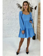  Изысканное платье с завышенной линией талии Clew - голубой цвет, M (есть размеры)