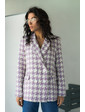  Модный пиджак в гусиную лапку PERRY - лавандовый цвет, S (есть размеры)