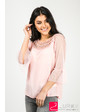  Шифоновая блуза с рукавами из фатина - розовый цвет, M (есть размеры)