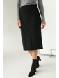  Теплая вязаная юбка LUREX - черный цвет, M (есть размеры)