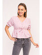  Стильная блузка в горошек LUREX - розовый цвет, M (есть размеры)
