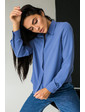  Блуза женская с классическим воротником LUREX - синий цвет, L (есть размеры)