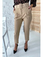  Актуальные брюки с поясом и карманами YARE - бежевый цвет, S (есть размеры)