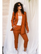  Актуальный костюм в полоску пиджак и брюки PERRY - св-коричн цвет, S (есть размеры)