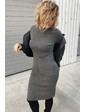  Платье-рванка с большим карманом D-Z - серый цвет, M (есть размеры)