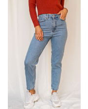  Классические mom джинсы Crep - голубой цвет, 27р (есть размеры) фото 1211304844