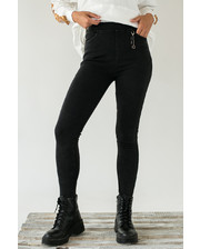  Стрейчевые плотные штаны на флисе FLNN - черный цвет, 29р (есть размеры) фото 1092035558