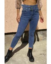  Облегающие женские джинсы с вшитым ремнем M-M - джинс цвет, S (есть размеры) фото 2476236607