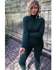  Спортивный костюм со свитером с геометрическим узором LUREX - зеленый цвет, M (есть размеры) фото 832554720