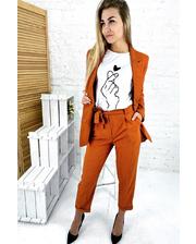  Шикарный костюм в полоску пиджак и джоггеры PERRY - св-коричн цвет, M (есть размеры) фото 394433479