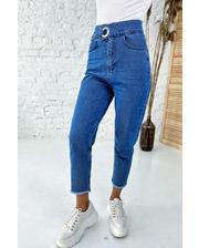  Крутые джинсы с завышенной линией талии Clew - джинс цвет, 40р (есть размеры) фото 2341935714