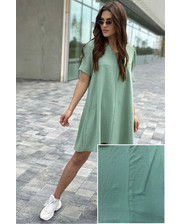 Платье OVER-SIZE с мелким дефектом VOOL Style - зеленый цвет, M (есть размеры) фото 2936524525