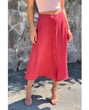 Красивая юбка с пуговицами спереди PERRY - бордо цвет, S (есть размеры) фото 714589262