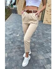  Модные женские джинсы летние с поясом PERRY - бежевый цвет, S (есть размеры) фото 3289645966